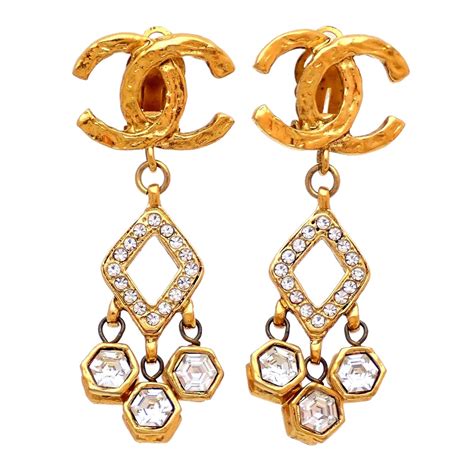 cc chanel earrings|authentic chanel cc earrings.